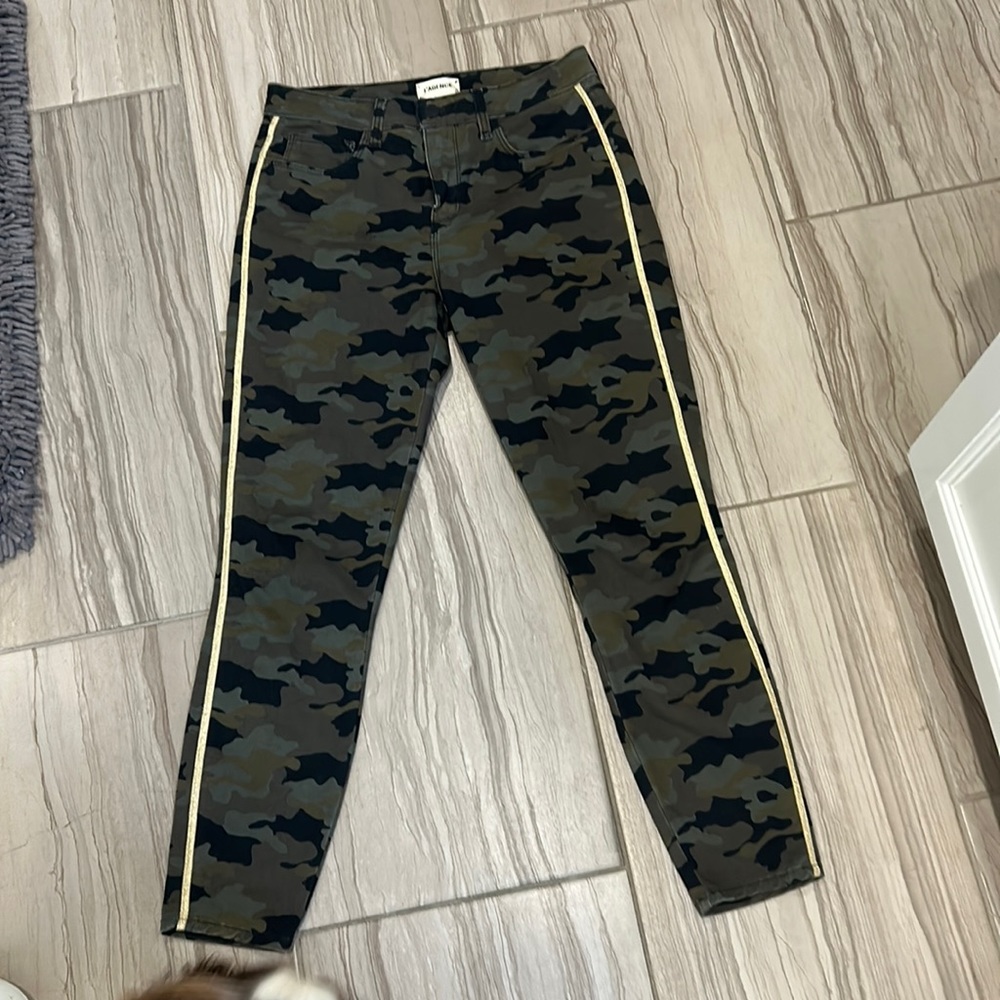 Sale / Three items for $25 - L’Agence Camo Jeans - Margot High Rise Skinny.
